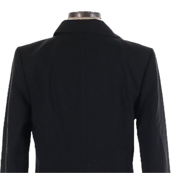 Classiques Entier Virgin Wool Blend Classic Black 3 Button Blazer Size 4 - Picture 4 of 9